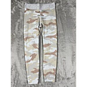 Nike Pro Women's Small Camo Dri-Fit Leggings Capri Athletic Pants CU4630-100